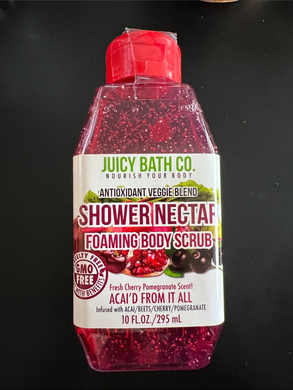 Juicy Bath Co Foaming Body Scrub — Cherry Pomegranate